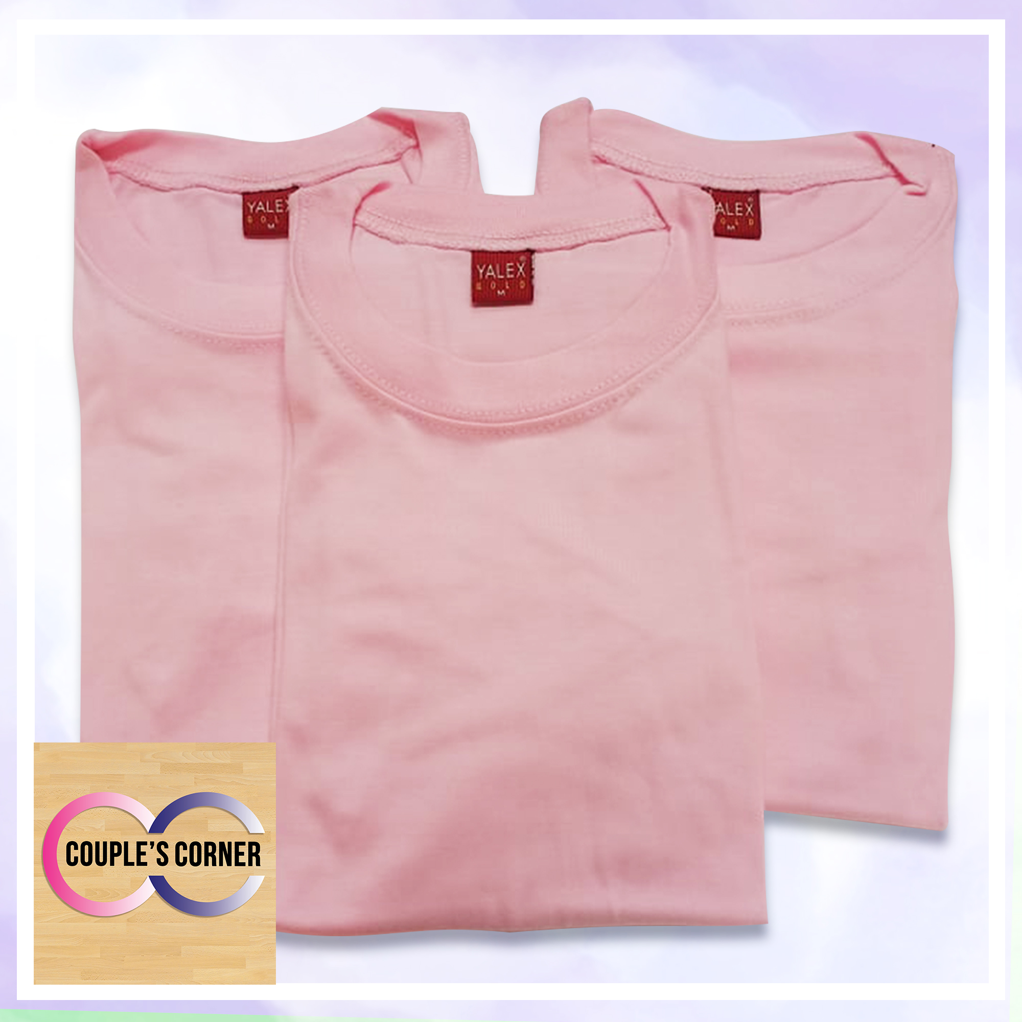 Plain T shirt Light Pink Unisex Yalex 