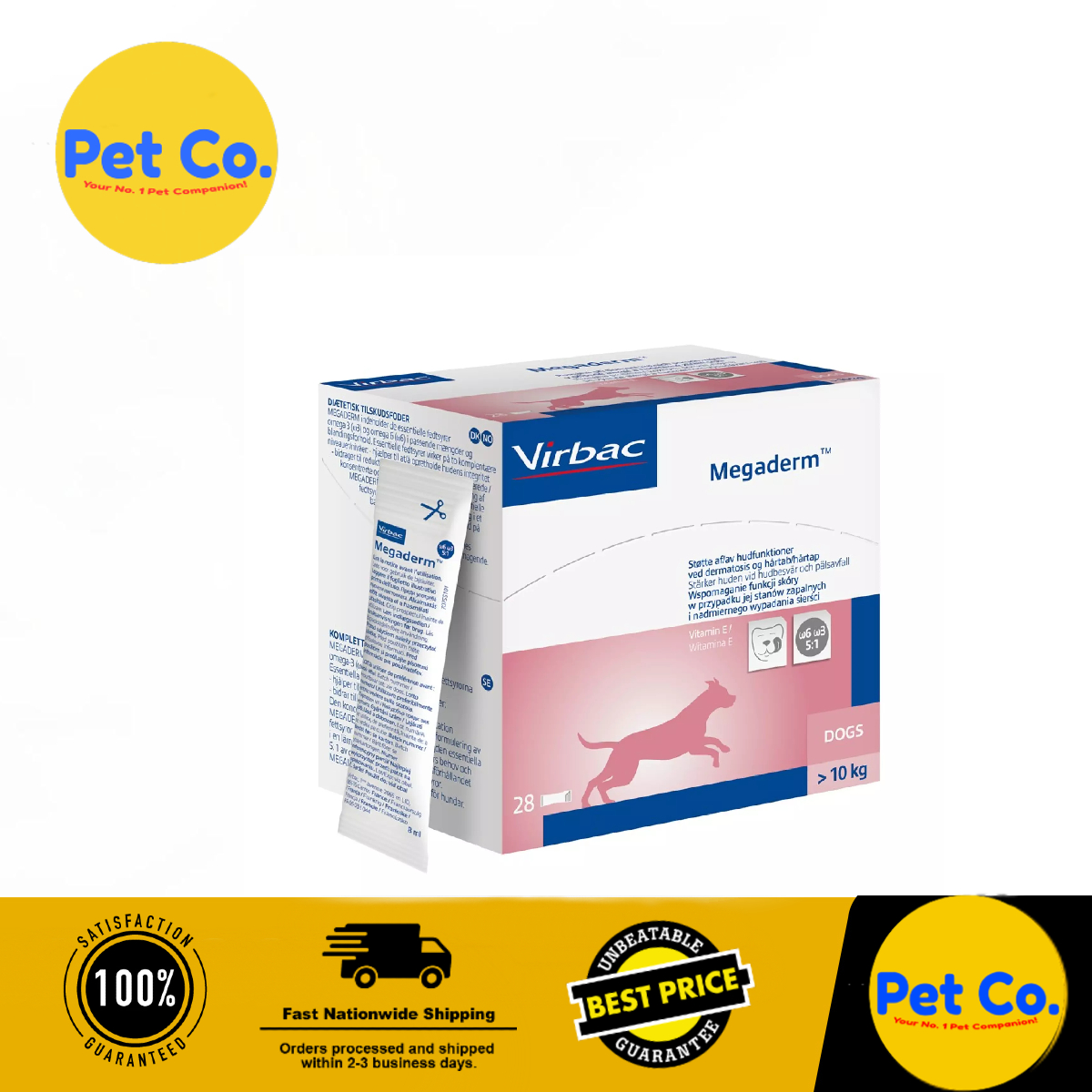 Pet Products on Sale Virbac Megaderm 8ml per sachet for Dogs more than ...