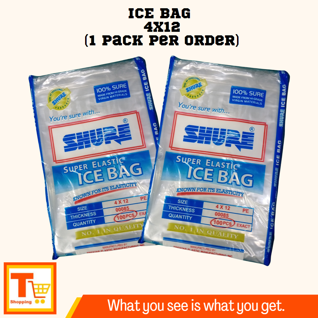 SHURE SUPER ELASTIC PLASTIC ICE BAG/SHURE COOLERS SOFTDRINKS BAG ...