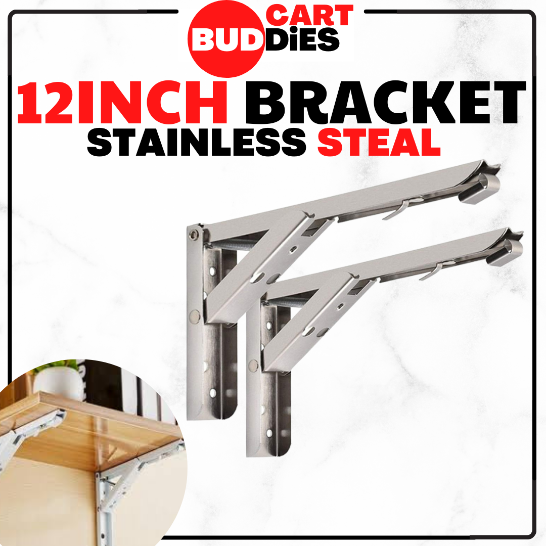 12inch bracket Table Bracket Foldable Wall Mount 12inch Stainless Steel