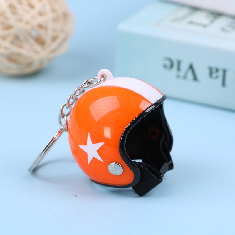 KHEI Motorcycle Helmets Key chain Women Men Cute Safety Helmet Car