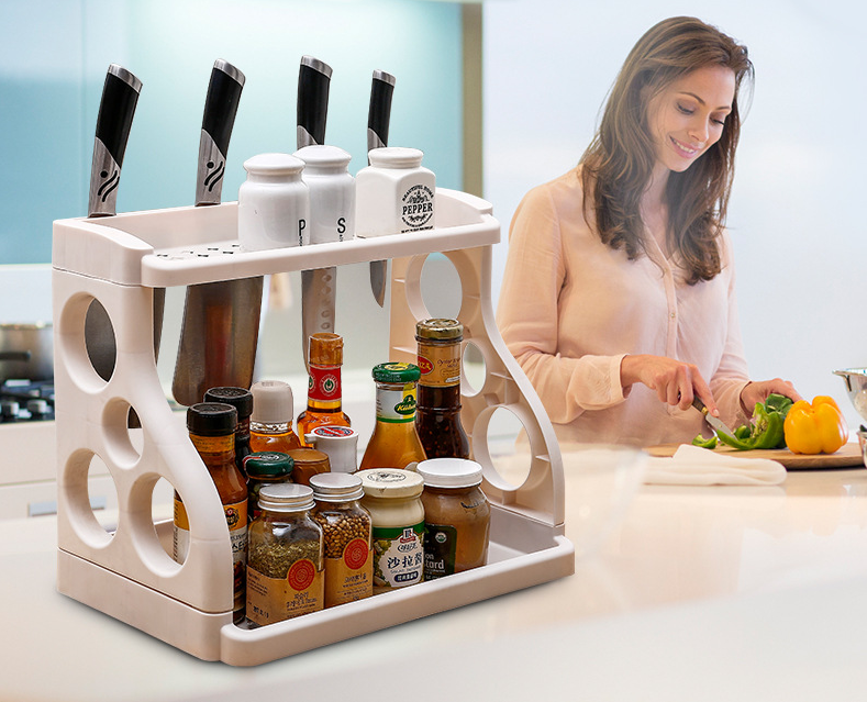Large load-bearing kitchen racks two-tier storage racks kitchenware ...