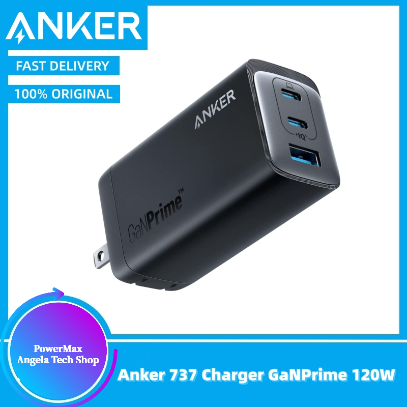Anker 737 Charger GaNPrime 120W, PPS 3-Port Fast Compact Foldable