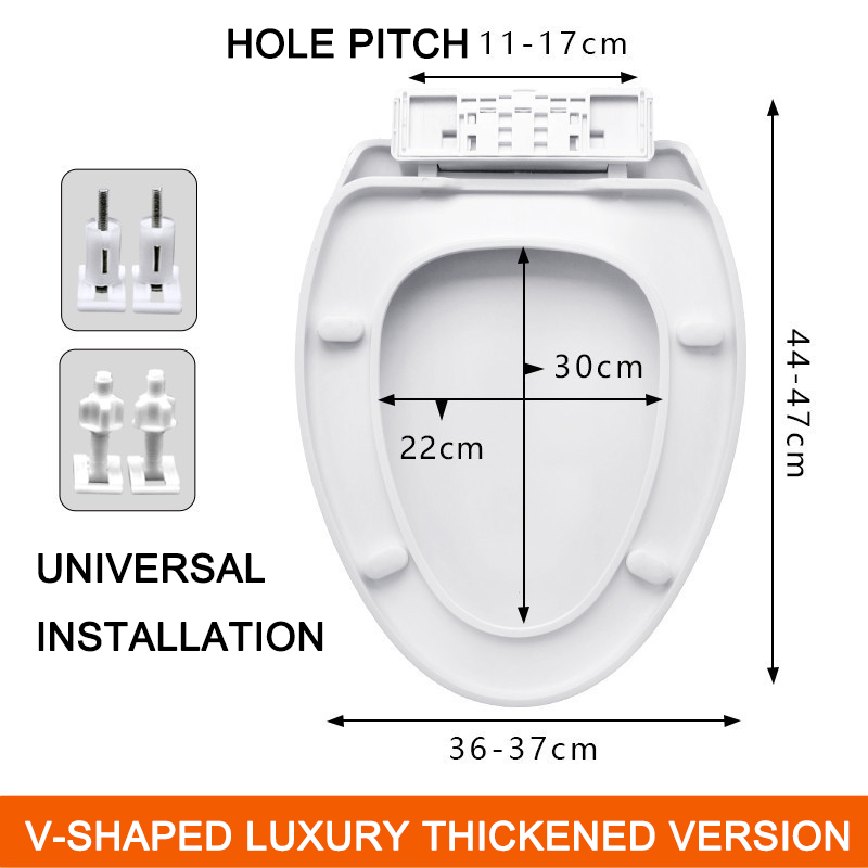 Can bear 200kg Toilet Seat with Easy Clean & Change Hinges Elongated