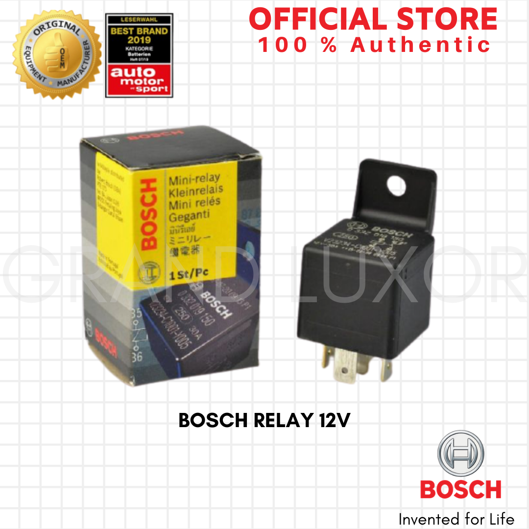 Bosch 30 Amp 12V Auto Relays – 5 Pack Mini 5 Pin SPDT (0332209150)