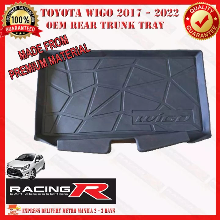 Toyota Wigo 2017 to 2023 Premium Rear Trunk Tray or Cargo Tray with EXT