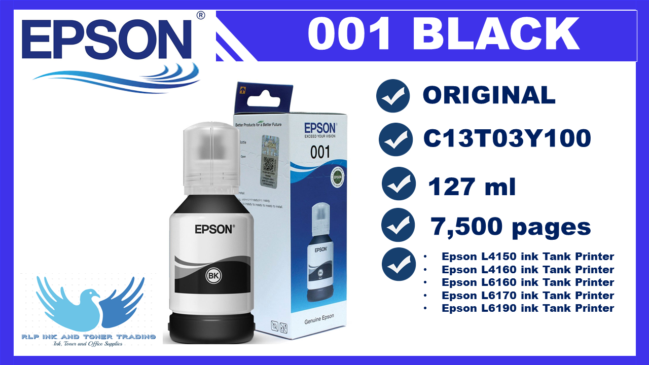 Epson 001 Black C13T03Y100 Original Ink Bottle Lazada PH