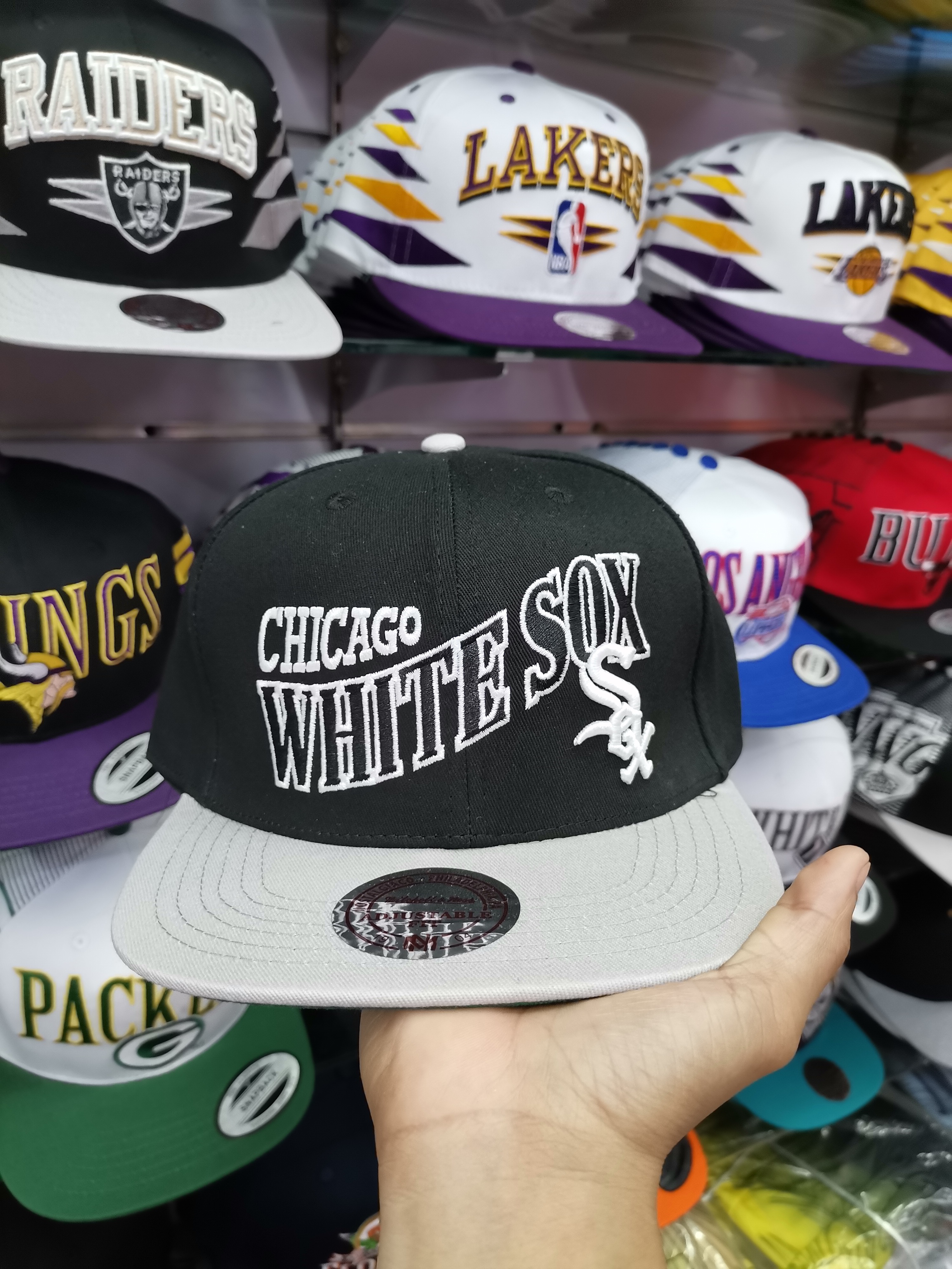 purple white sox hat