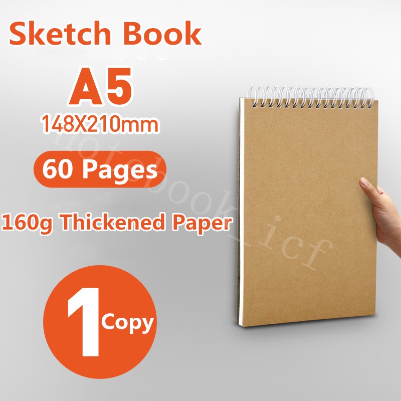 Sketching Book, Drawing Book, 16K Drawing Book, A4 Book, 160G Thick Paper,  60 Sheets Thick Binding