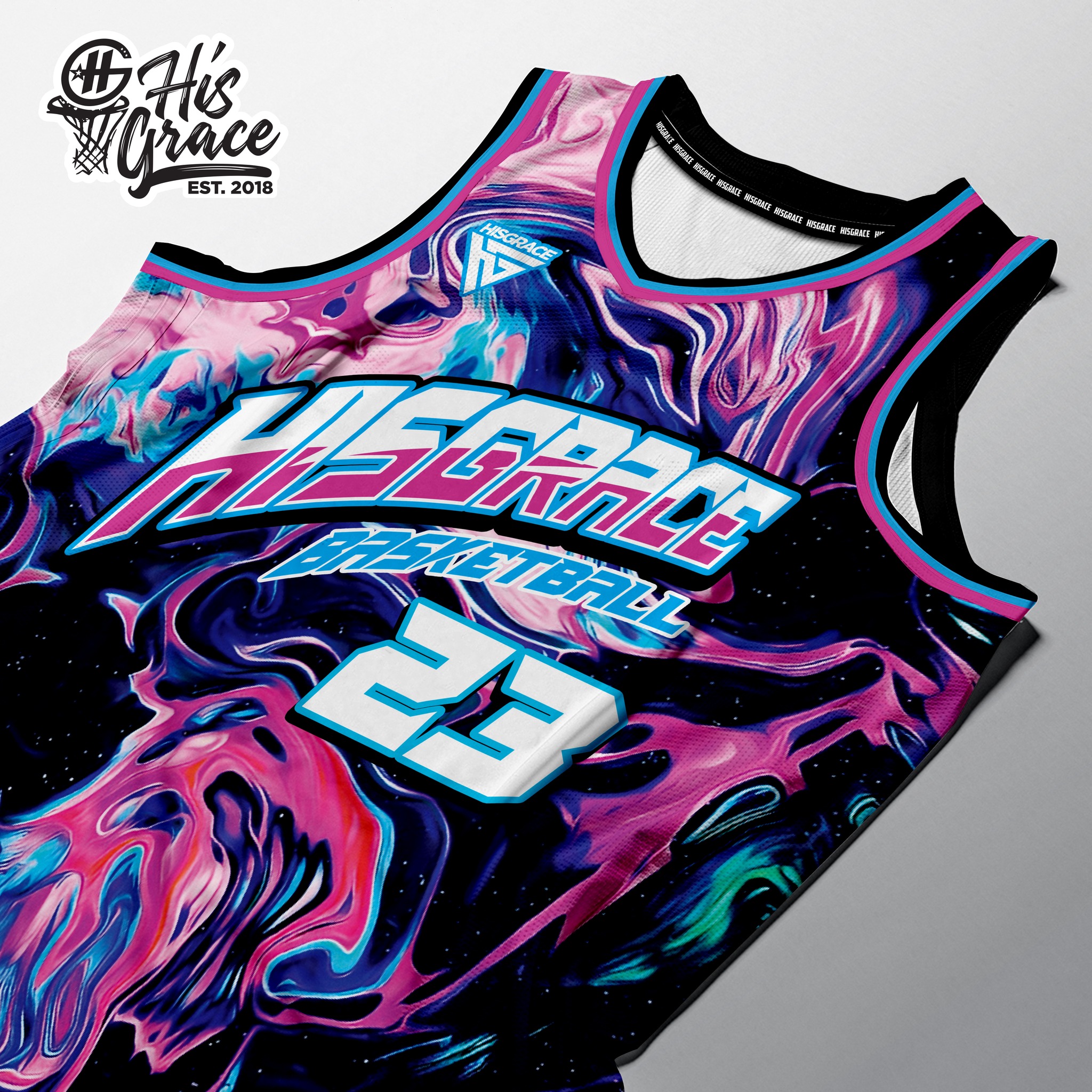 127 HG PINK FIRE BASKETBALL FULL SUBLIMATION JERSEY#sublimize