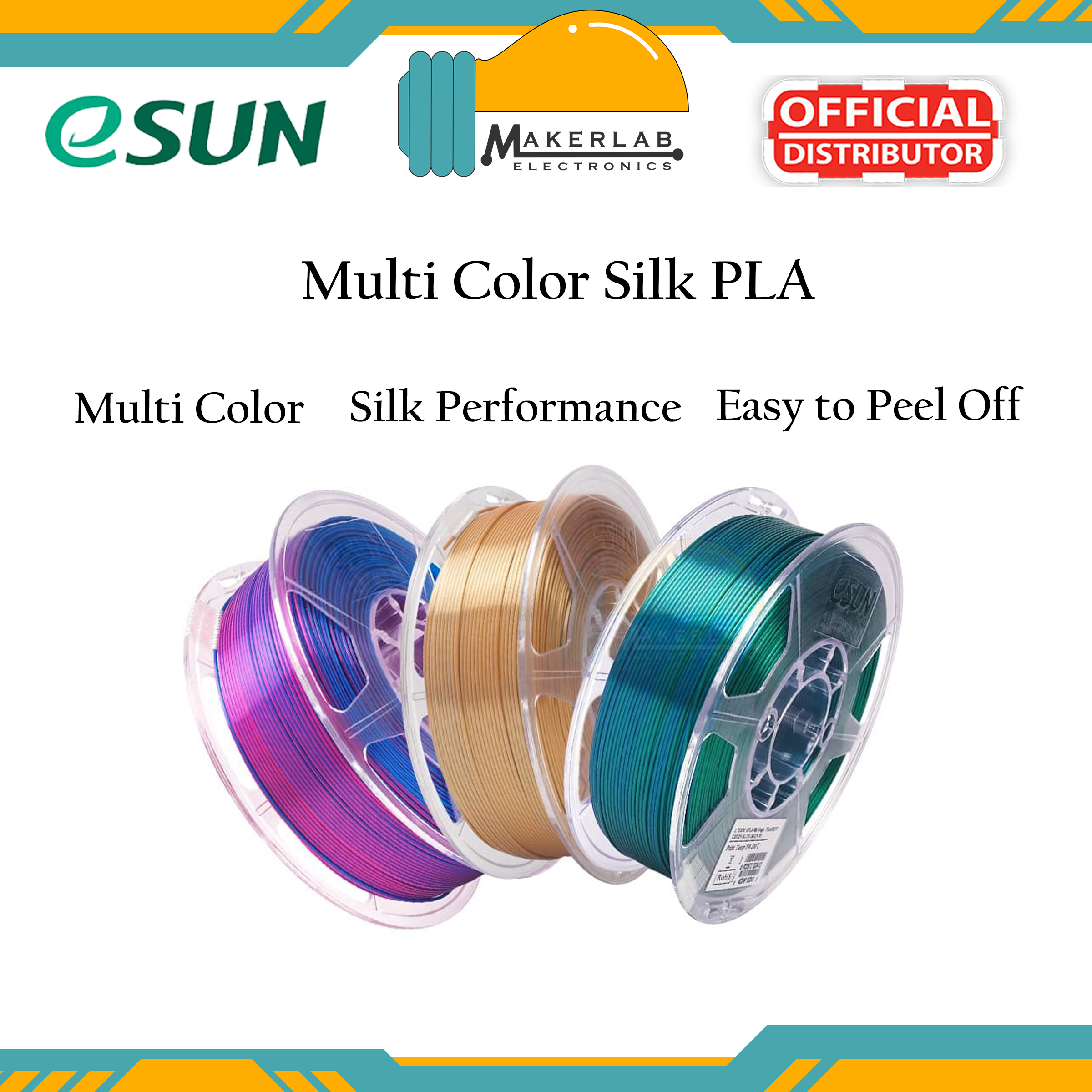 Esun Silk PLA Filament 1.75mm 1KG 3D Printer – Makerlab Electronics