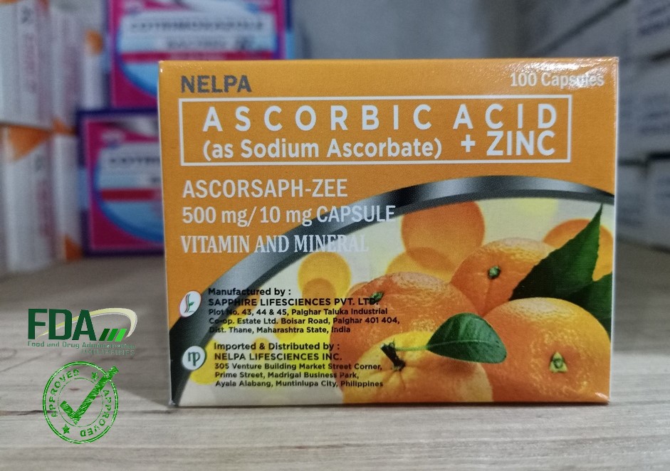 Ascorsaph Zee Ascorbic Acid 500mg As Sodium Ascorbate 562 50mg Zinc 10mg Capsule Non