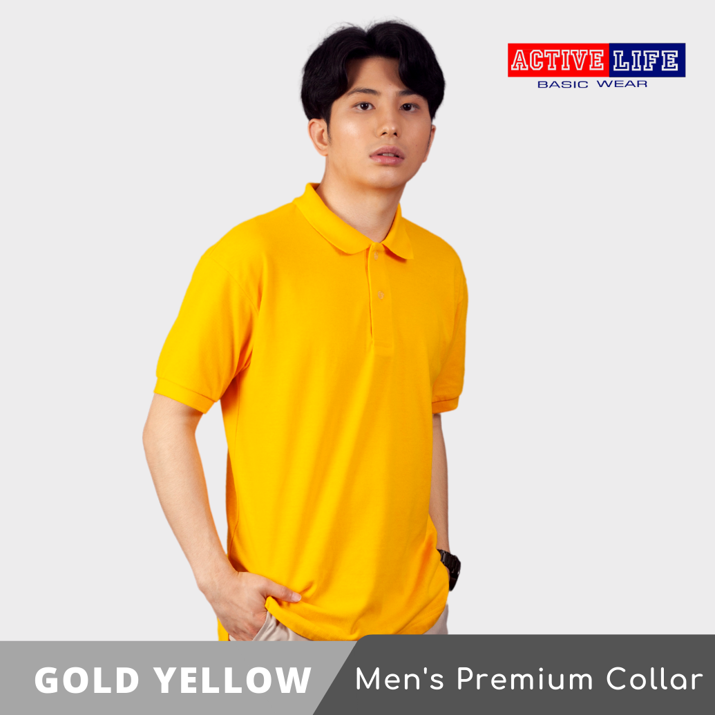 Active Life Premium Men's Polo Shirt (Honeycomb) - Yellow Gold | Lazada PH