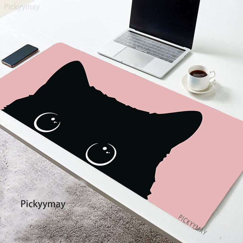 Pink Mousepads Cute Mousepad Kawaii Cat Large Mouse Mat Big Desk Pads