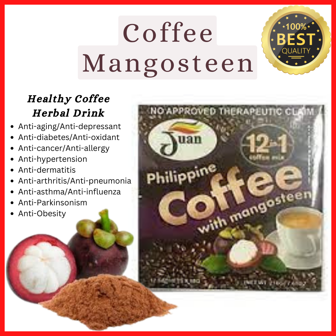 Mangosteen Coffee ( 12 sachet of 18g / Box ) Herbal Drink, Organic and