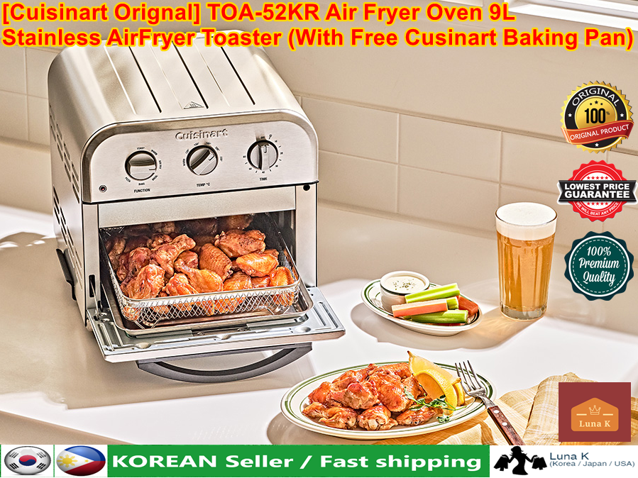 [Cuisinart Orignal] TOA52KR Air Fryer Oven 9L Stainless AirFryer