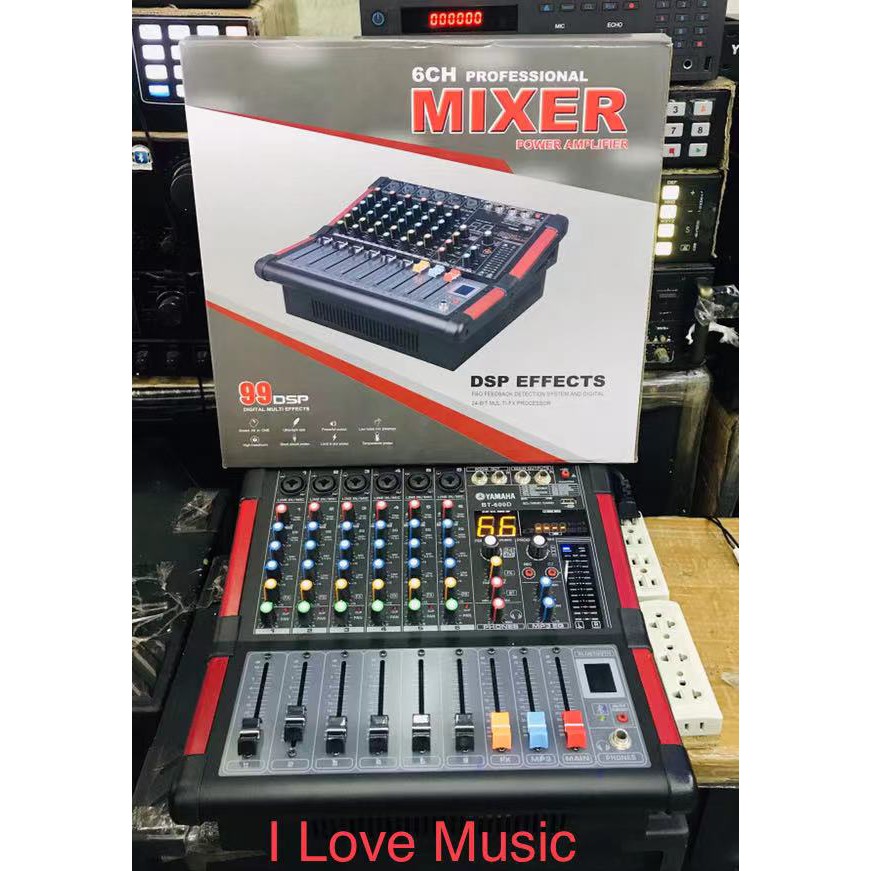 Yamaha 6 channel Professional powered mixer usb/bluetooth with 99 DSP effects/Tested before ship
