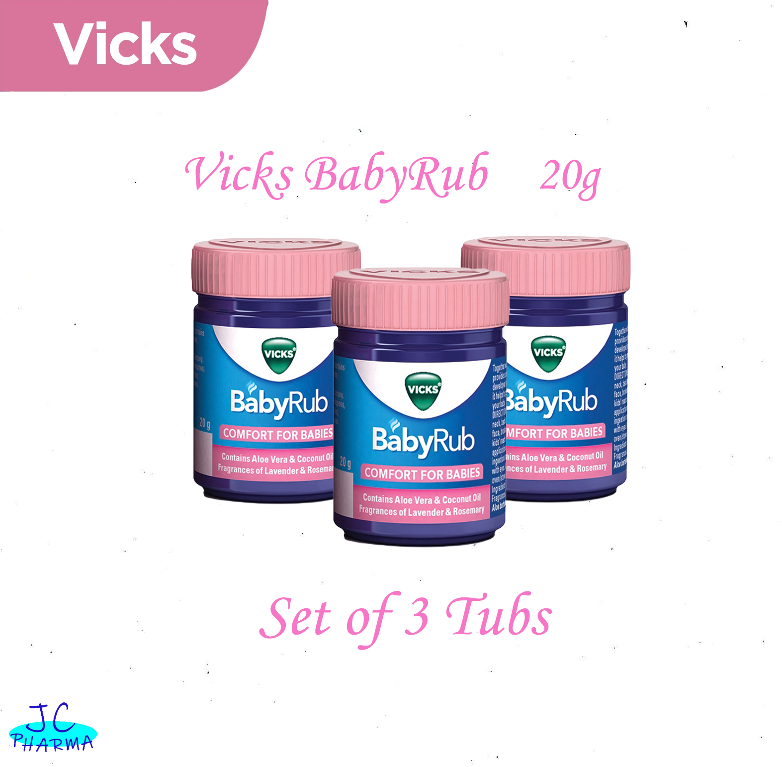 Authentic VICKS BABY RUB Comfort for Babies Set of 3 ( 20g ) Lazada PH