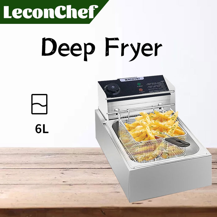 Lecon fryer 6L snack Electric Fryers Commercial Chips Machine Potato