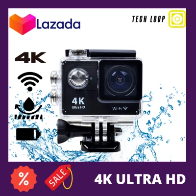 Waterproof 4K Sports Action Camera with Remote Control 1080p Ultra HD Motorcycle Helmet Video Cam With Waterproof Case WIFI +WRIST RF Go Pro Camcorder Wide Angle High Definition Video UHD Videography LCD Go Pro SJ Cam DV Outdoor Pro Sport Cam for