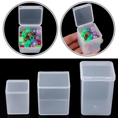 JZE52ZW4B New Nail Art Screw Storage Transparent Plastic Pill Chip Box Small Storage Box Beads Container Jewelry Organizer Case