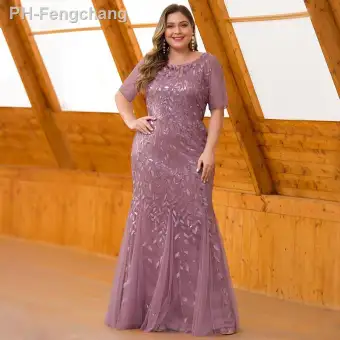 purple and gold dress plus size