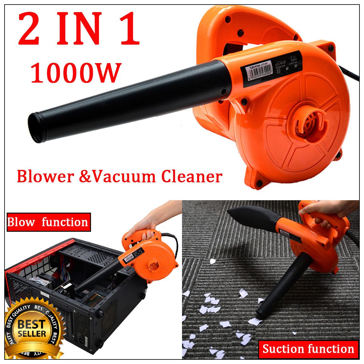 100 original 1000W Multifunctional Electric Hand Operated Blower