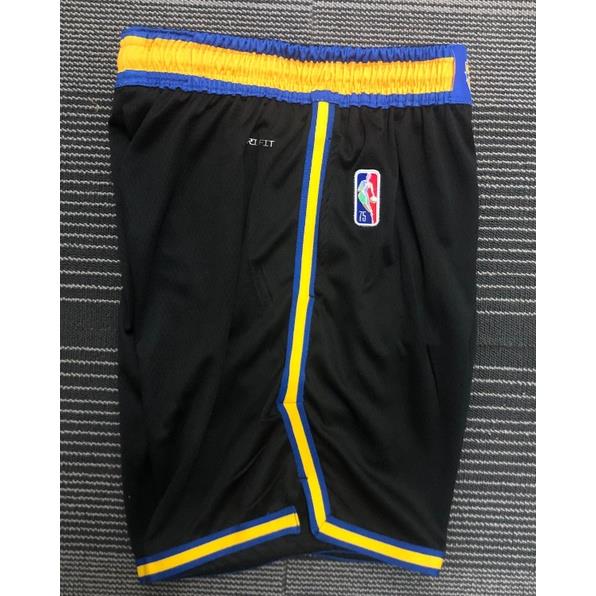 [hot pressed]2022 NBA shorts Golden State Warriors black 75th side