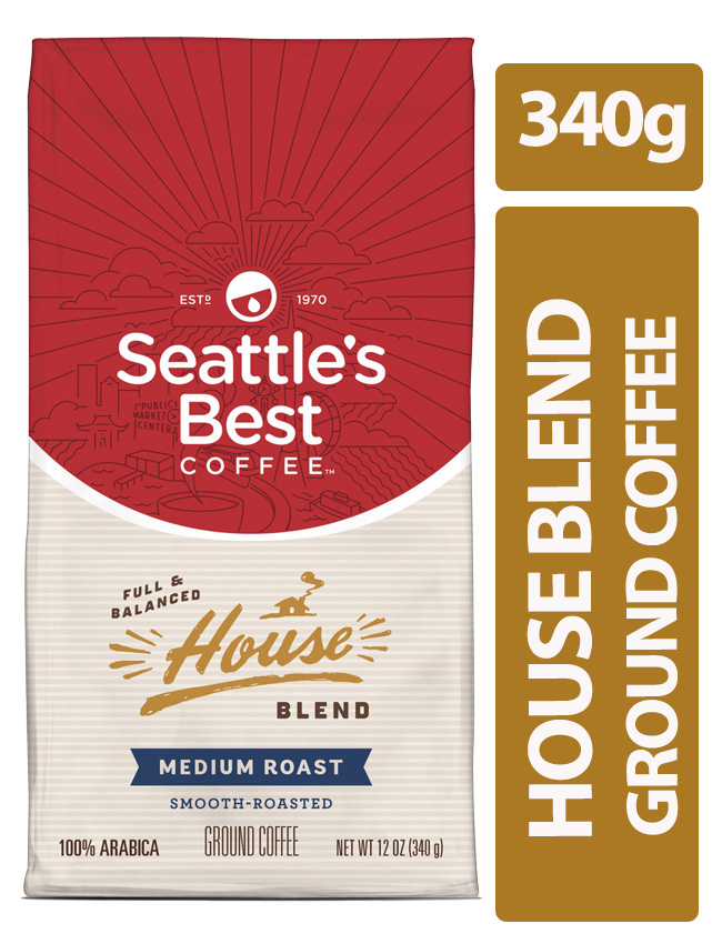 Seattles Best Coffee House Blend Medium Roast Ground Coffee 12oz/340g