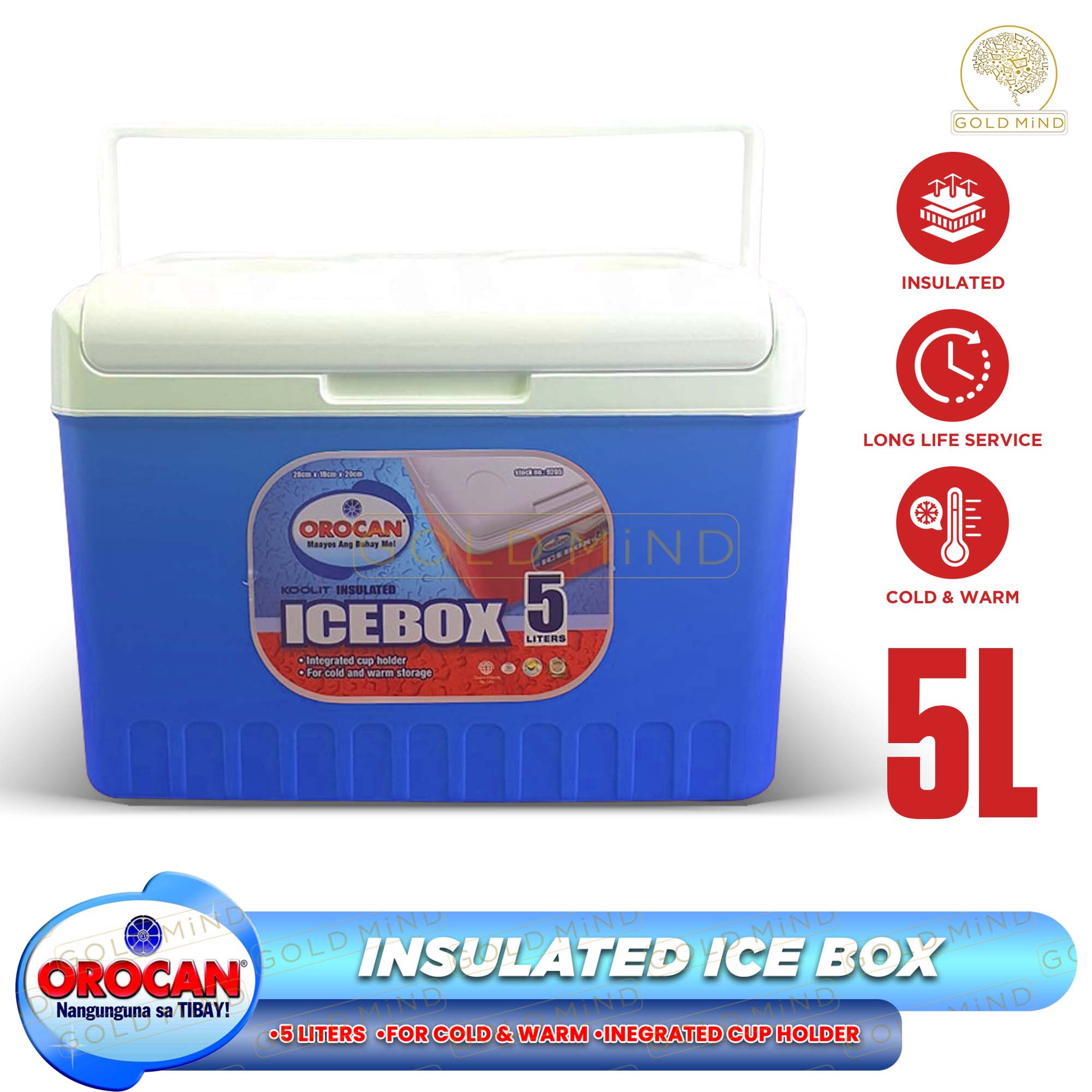 Orocan Ice Box 5L Insulated Icebox Ice Chest Gold Mind Everyday Low WOW  Price😮💕💛