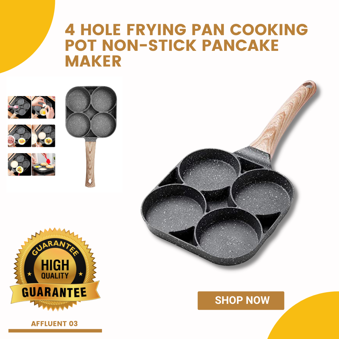 4 Hole Frying Pan Cooking Pot Non Stick Pancake Maker Home Breakfast Egg Burger Pot For Gas 9813