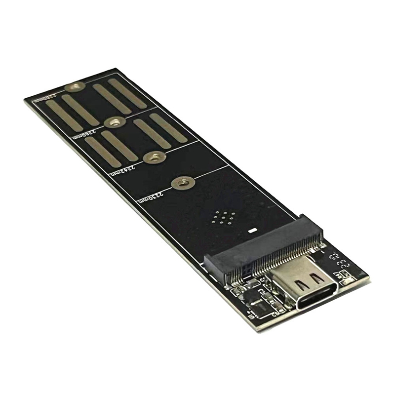Portable Riser Card USB3.1 to M.2 NVME SSD Riser Card Pcie Protocol Type C 10Gbps Caseless
