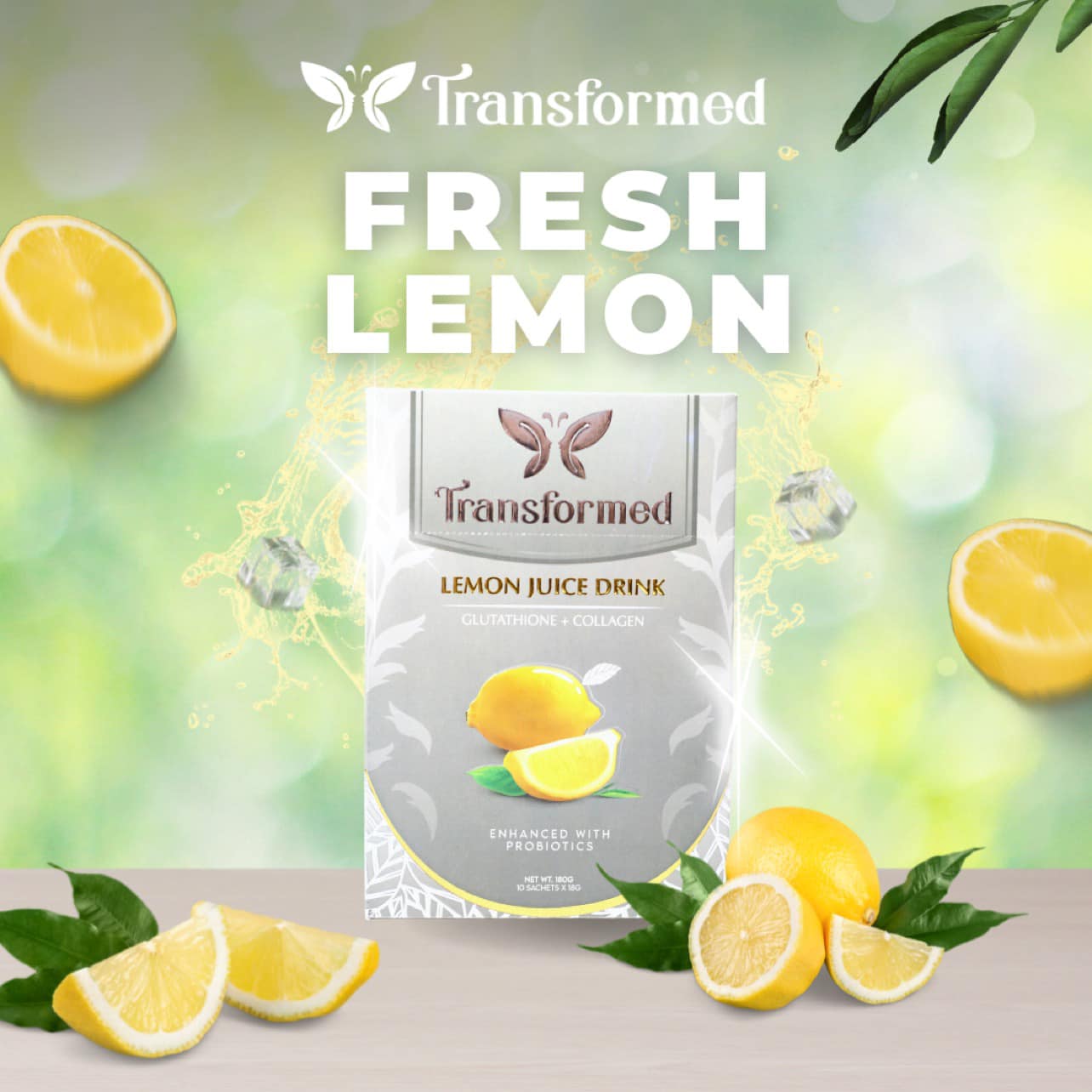 TRANSFORMED Drinks Lemon Juice Flavor 180grams. ( BEST SELLER AND