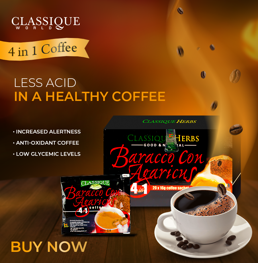 Baracco Con Agaricus Coffee 4in1 Coffee 20 sachets Healthy Instant