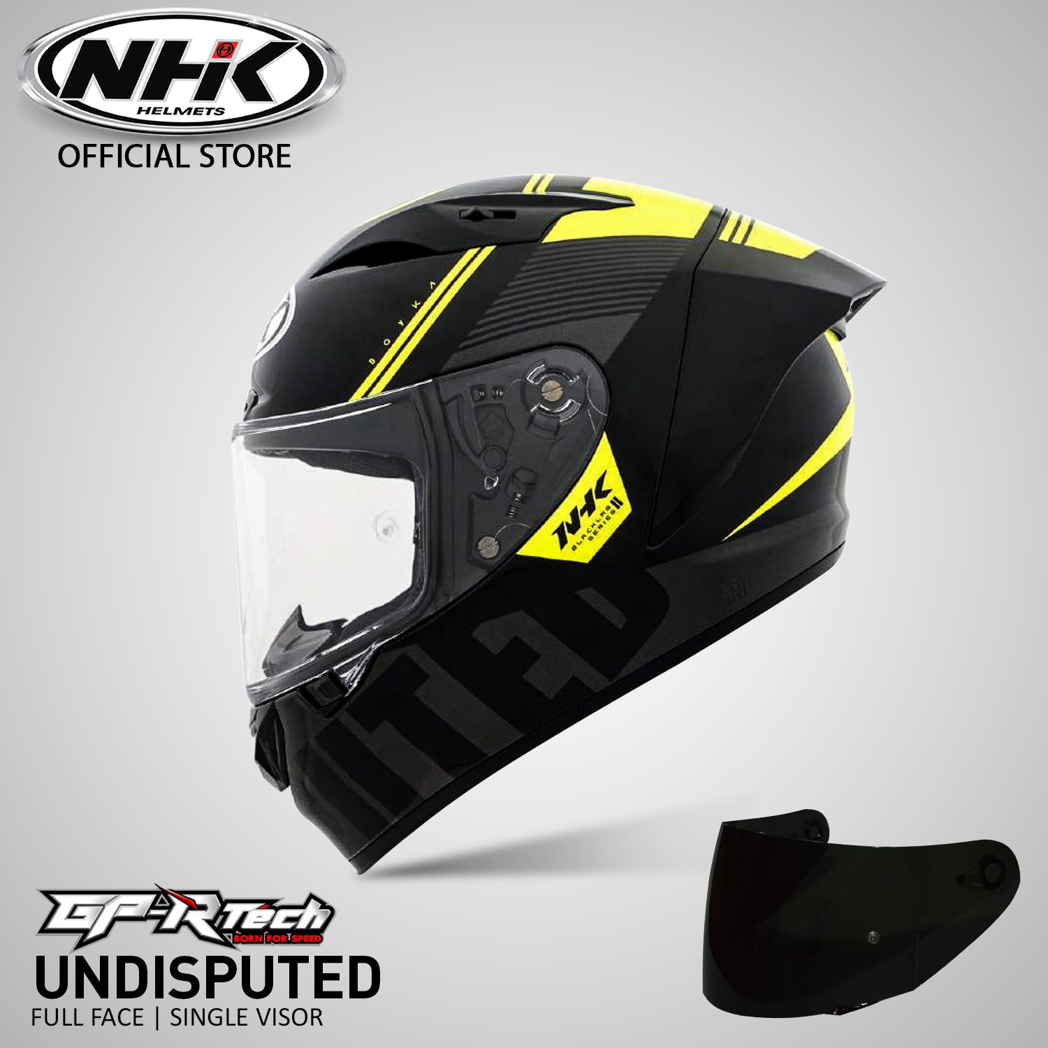 NHK Helmets GPR Tech Undisputed Single Visor Full Face NHK Helmets