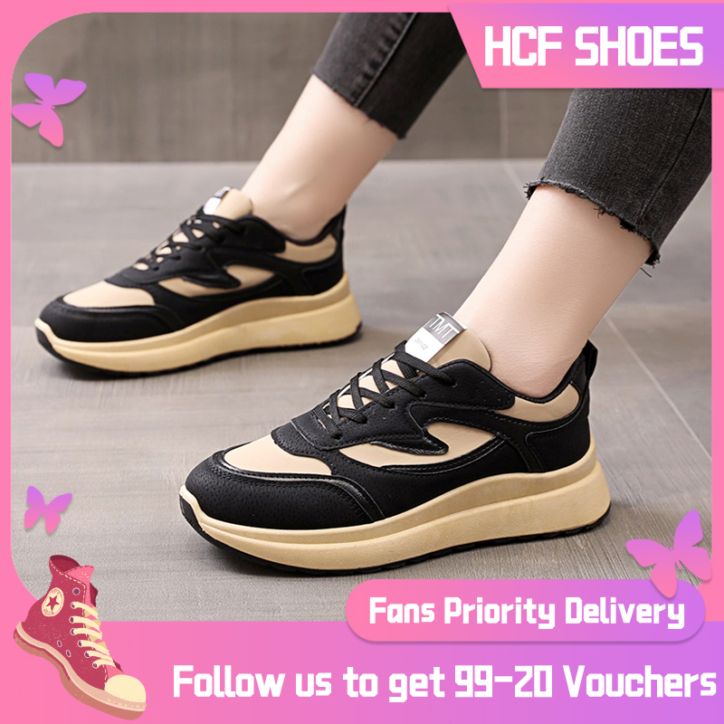 Dekkin Women's Pink 9905 High Heel Ladies Girls Sports Walking Shoes Sneaker-gemektower.com.vn