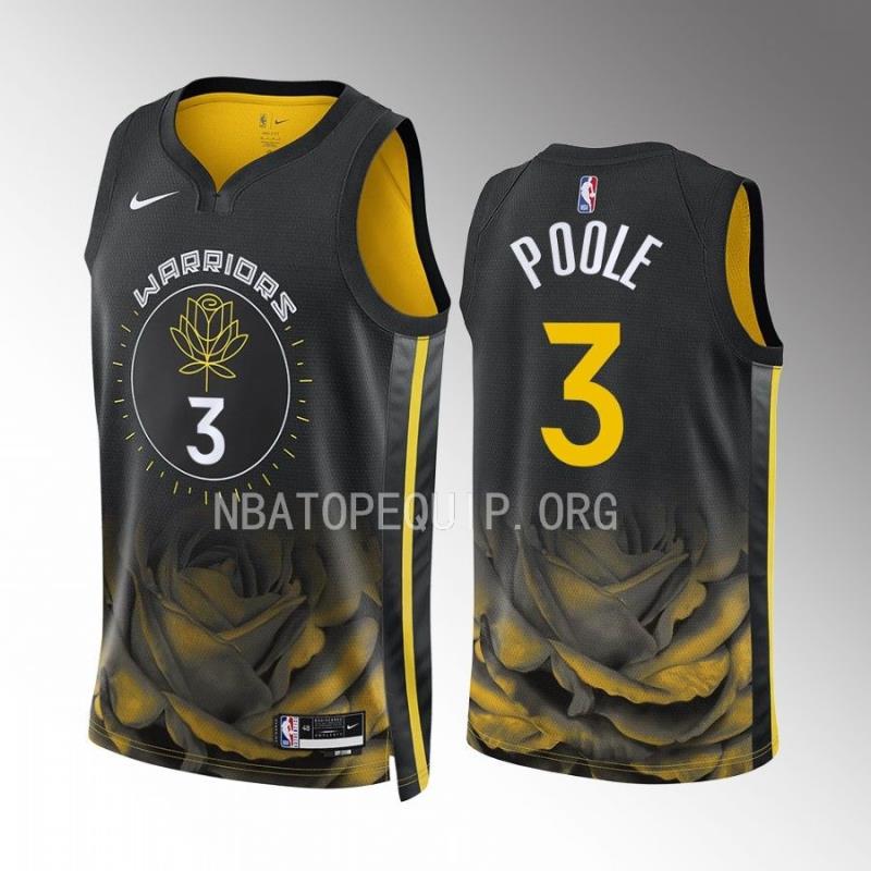 Golden State Warriors #3 Jordan Poole 75th Anniversary Black Stitched  Basketball Jersey