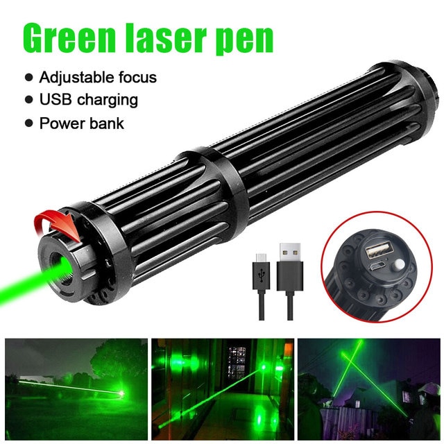 3 Packs 900Mile Laser Pointer Pen Green Blue Red Light Visible - Foto 2