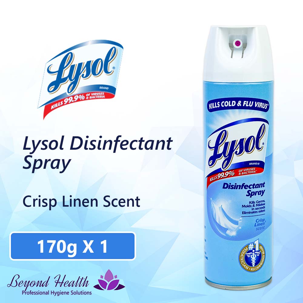 LYSOL Disinfectant Spray Crisp Linen Scent Small 170g Big Sale | Lazada PH