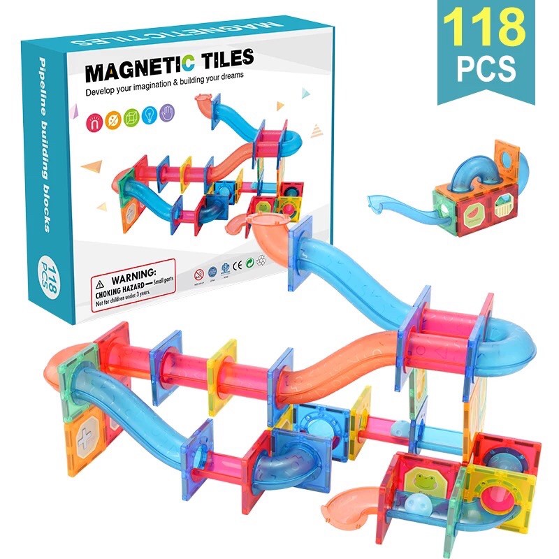 Magnetic Tiles: Pipeline Building BlocksbhJ | Lazada PH