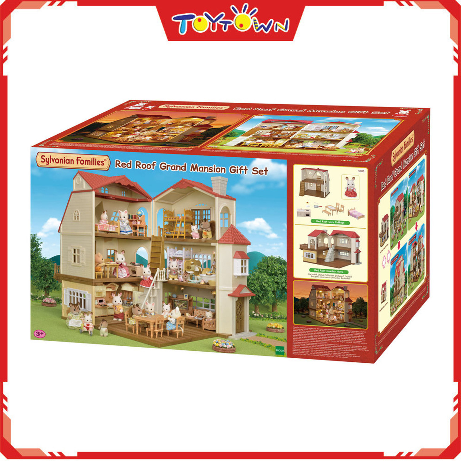 sylvanian families red roof grand mansion