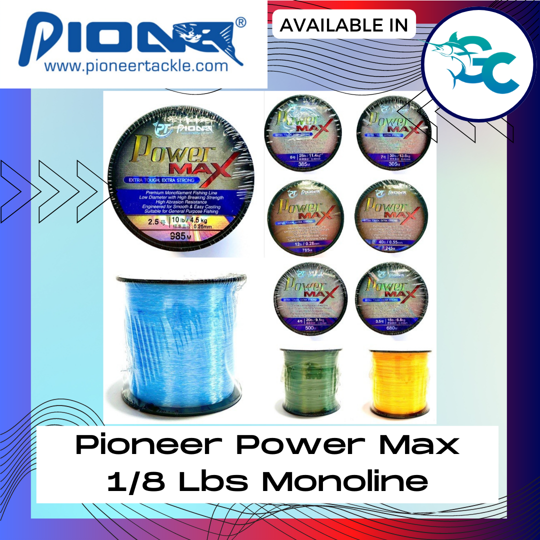 Pioneer Power Max 1/8lb Monofilament Line Fishing lines