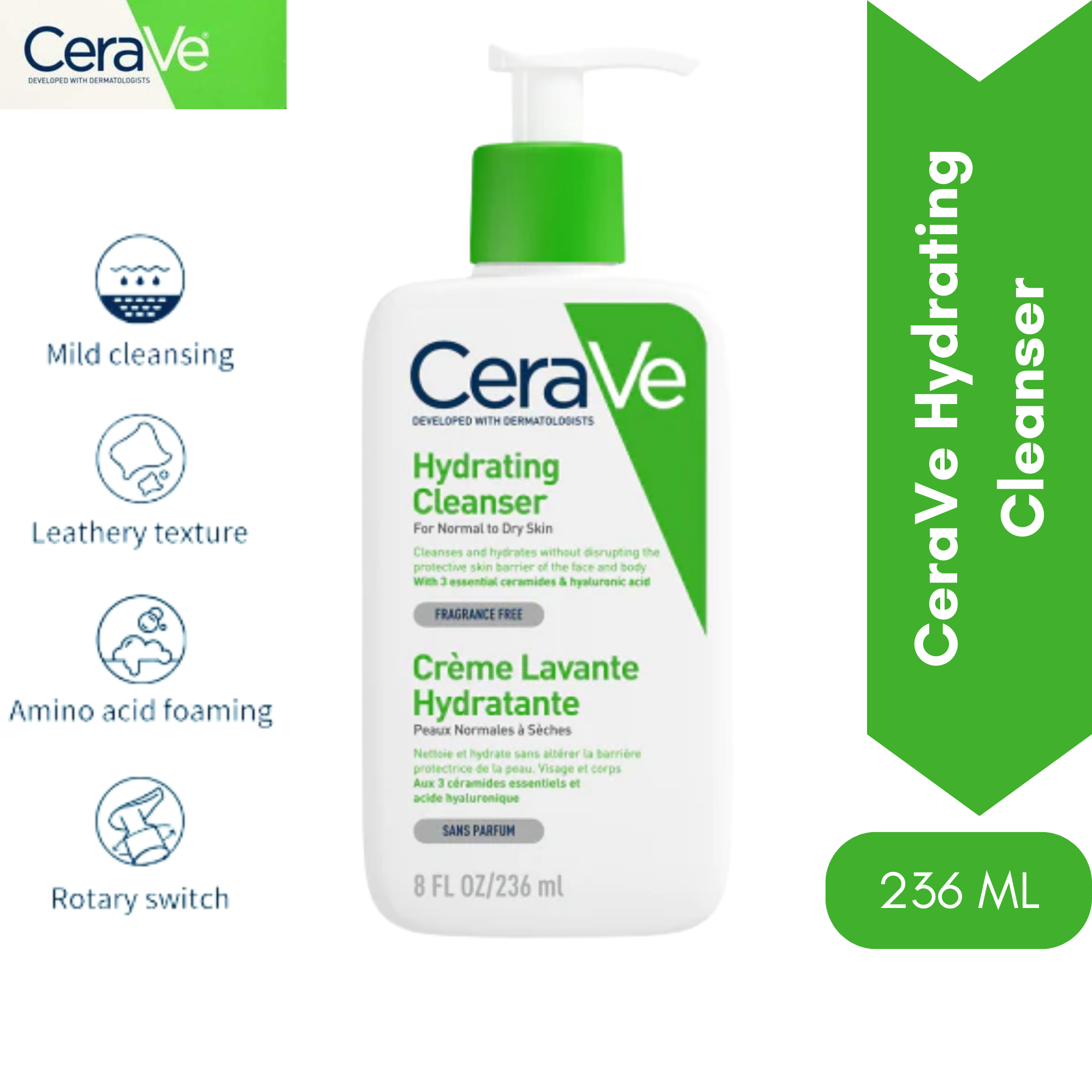 [100% ORIGINAL] CeraVe Feuchtigkeitsspendende Reinigungslotion Creme ...