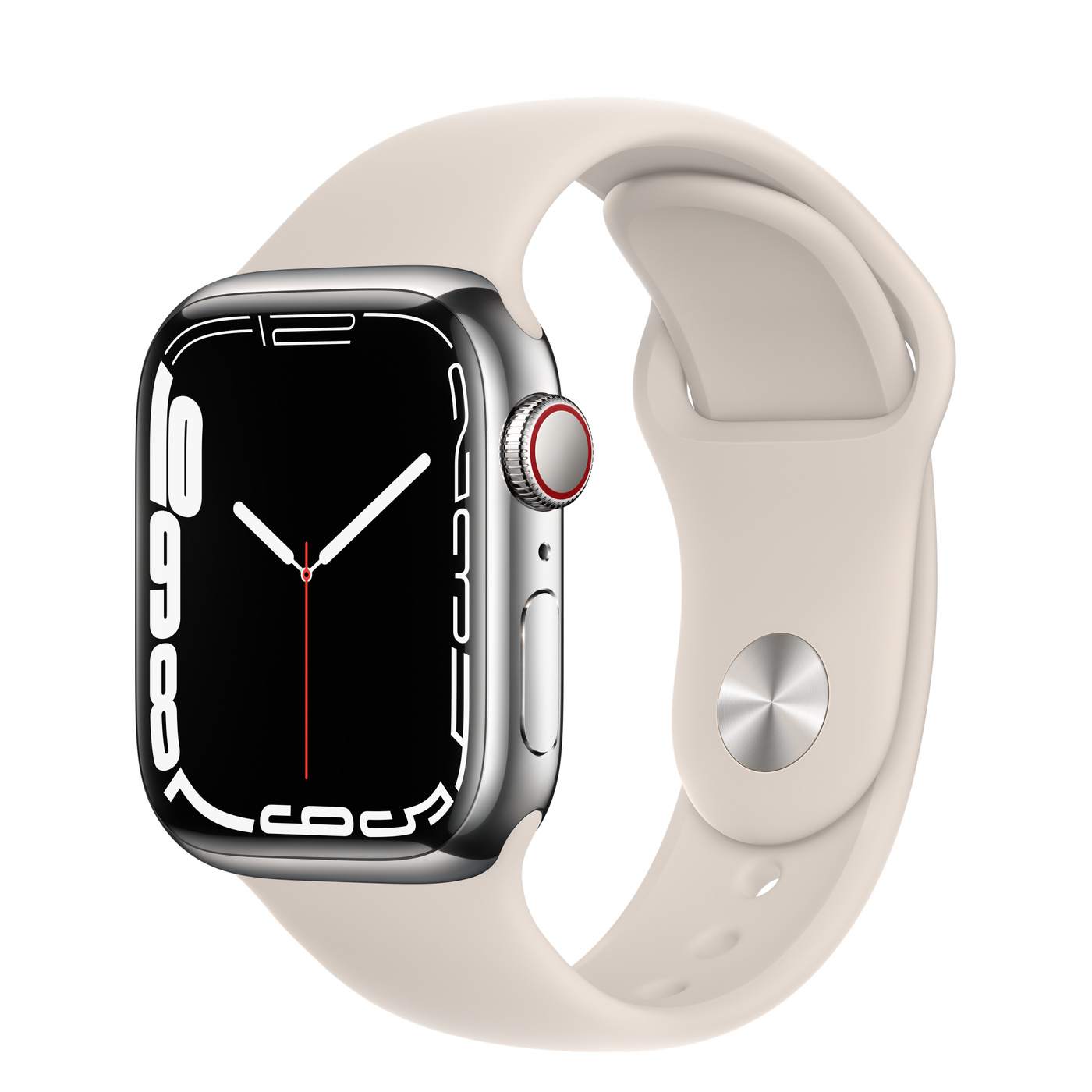 Apple Watch Series 7 GPS+Cellular Stainless Steel Case Sport Band ...