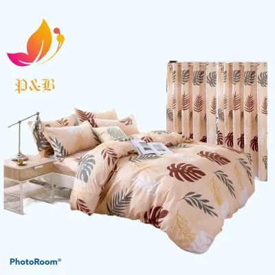5in1 BEDSHEET WITH CURTAIN SET QUEEN SIZE POLYCOTTON what color curtains match with yellow walls