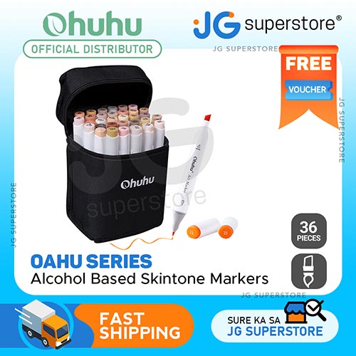 Ohuhu Oahu Series Alcohol Based 36 Skin Tone Colors plus Colorless Blender  Dual Tipped Art Markers for Illustrations and Coloring for Kids and Adults