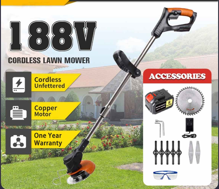 COD Grass Cutter Cordless Lawn Mower Electric Mower Cordless Grass