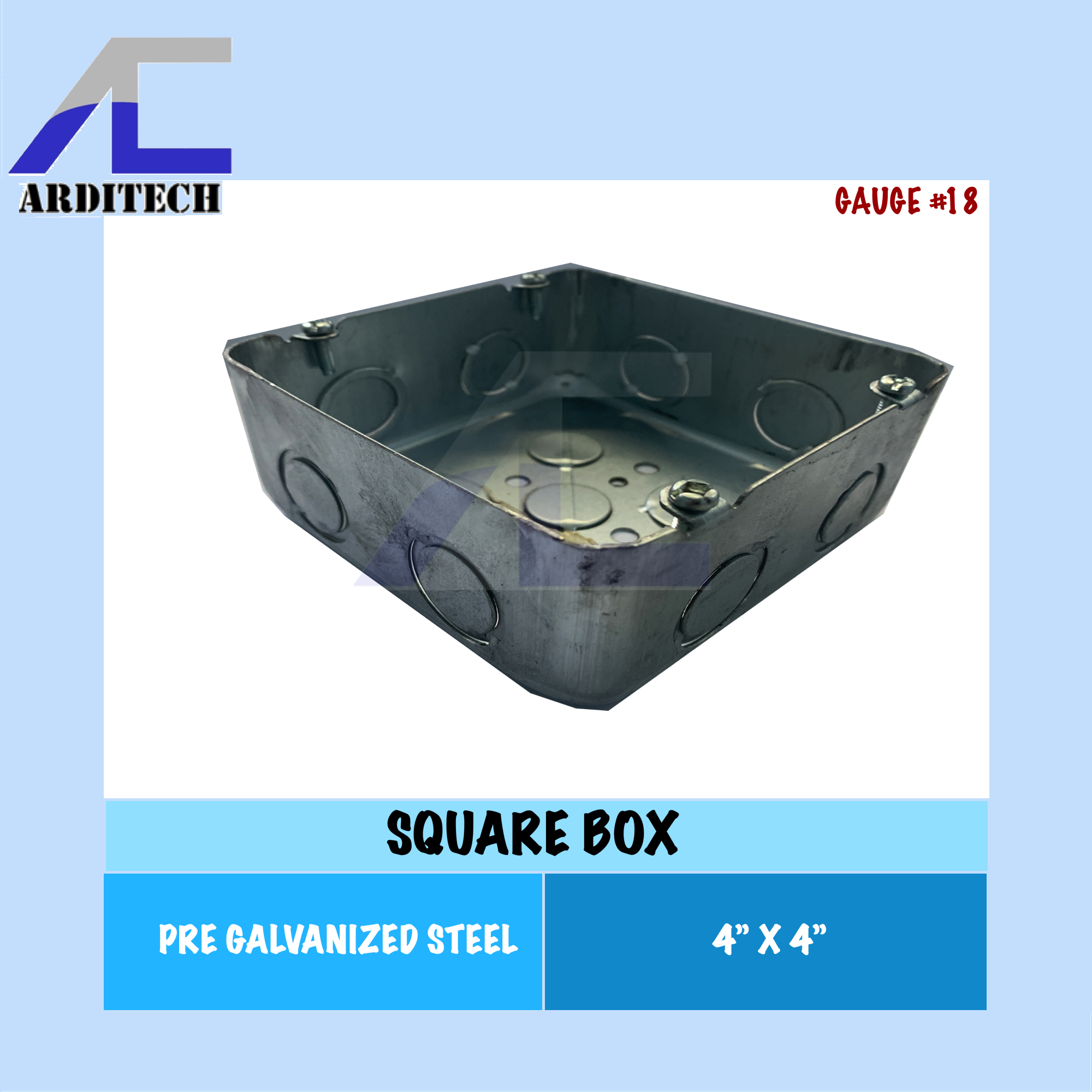 Metal Junction Box 4x4 Octagonal Box Utility Box Square Box G16 G18