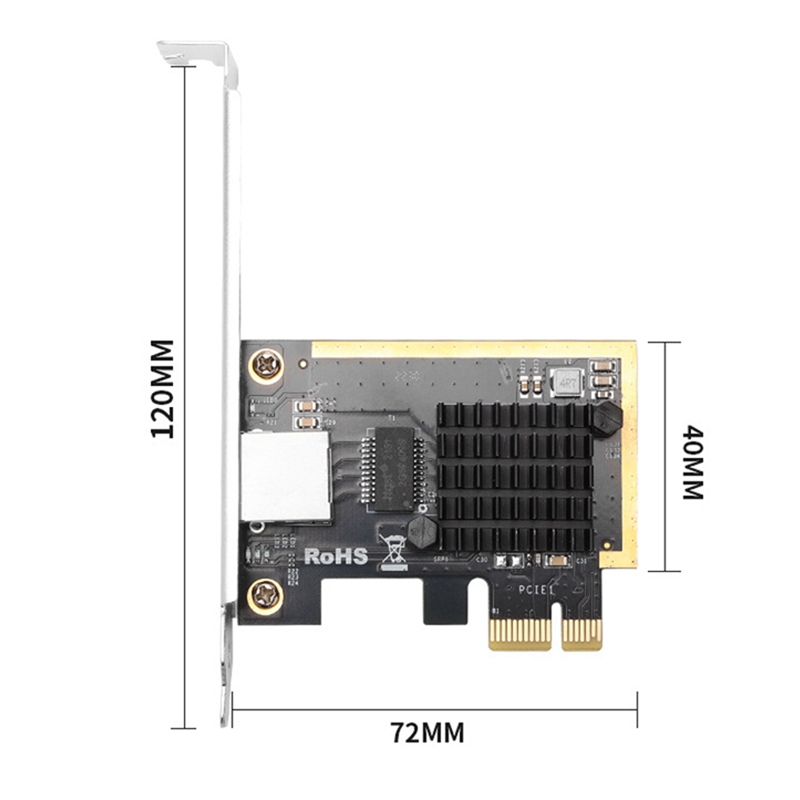 2.5Gbps Gigabit Network Adapter PCI-E 2.5G Network Card RJ45 LAN Controller Card RTL8125B Chip Network Card