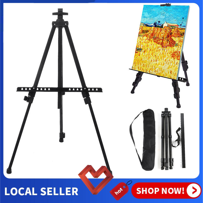 Reinforced Artist Easel Stand, Extra Thick Aluminum Metal Tripod